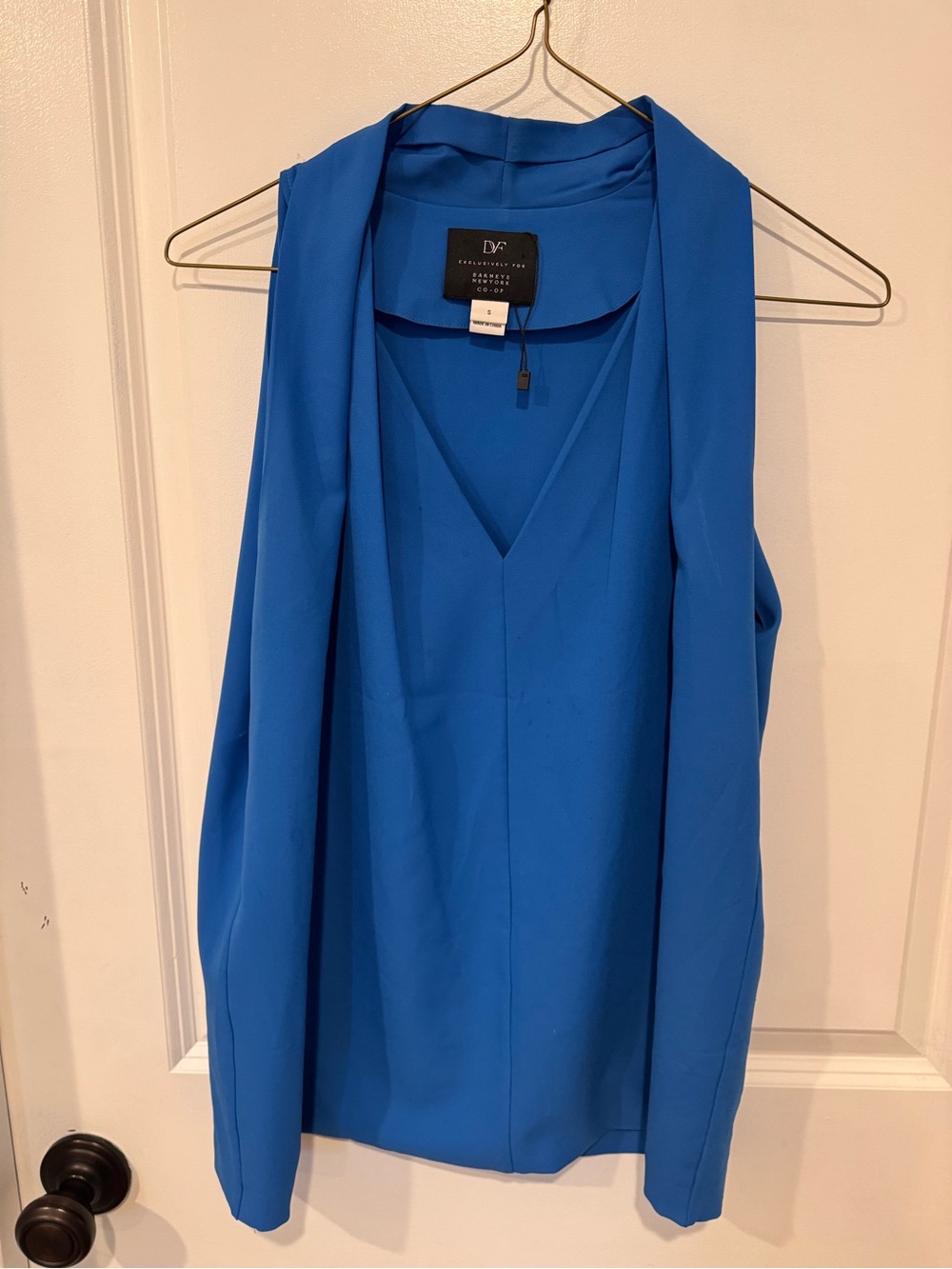Diane Von Furstenberg Barney’s NY co-op Cobalt Blue V-Neck Sleeveless Camisole